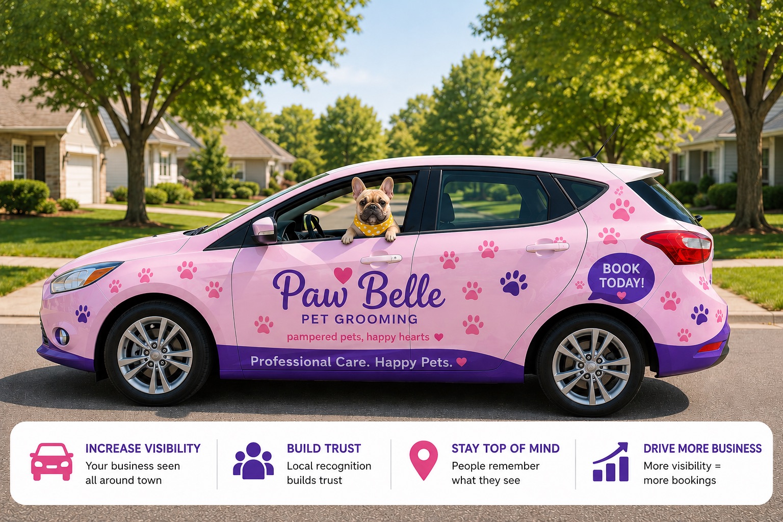Paw Belle mobile grooming vehicle