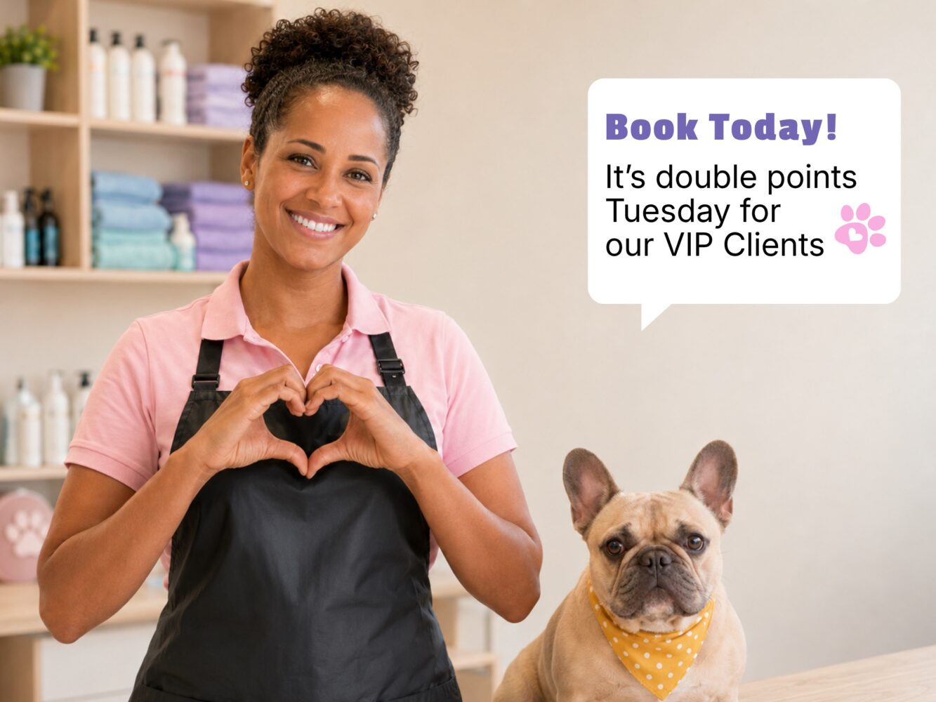 VIP pet client double-points promotion illustration