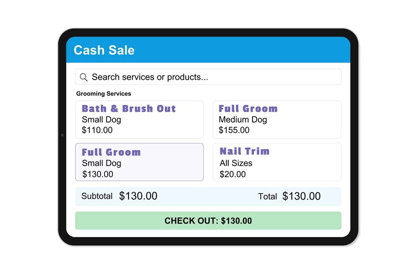 Neko point of sale cash sale screen