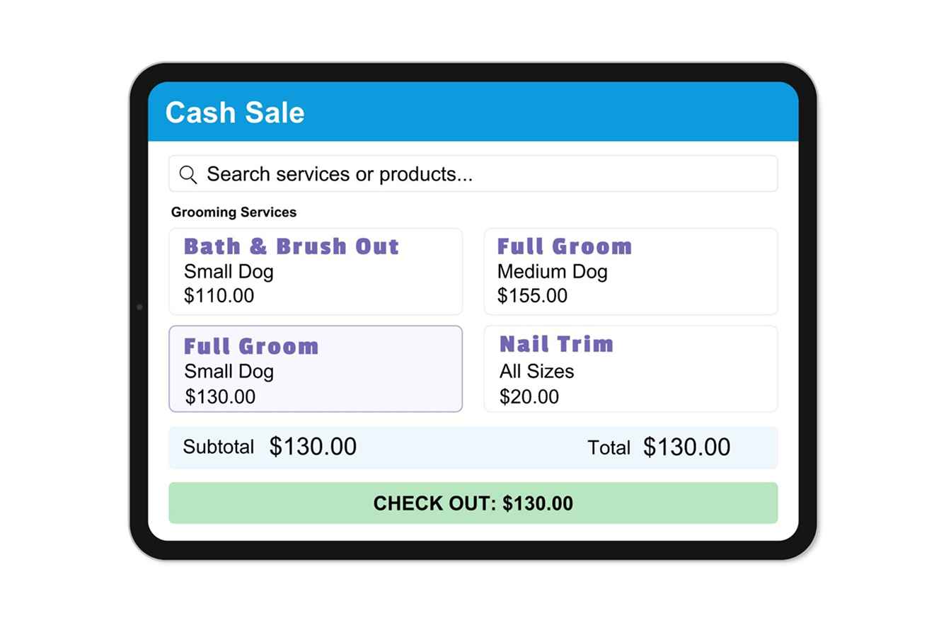 Neko point of sale cash sale screen