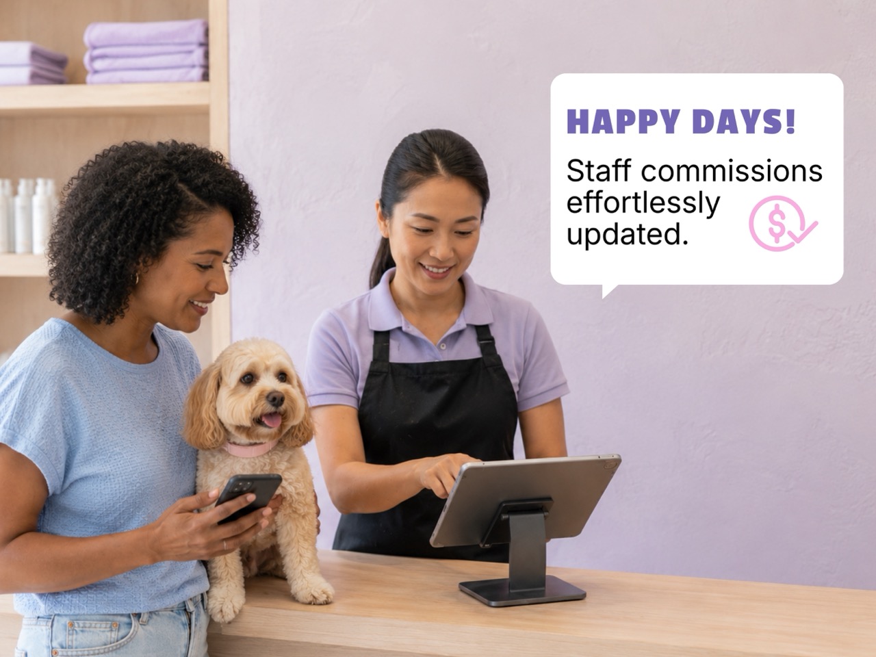 Pet business staff commission illustration